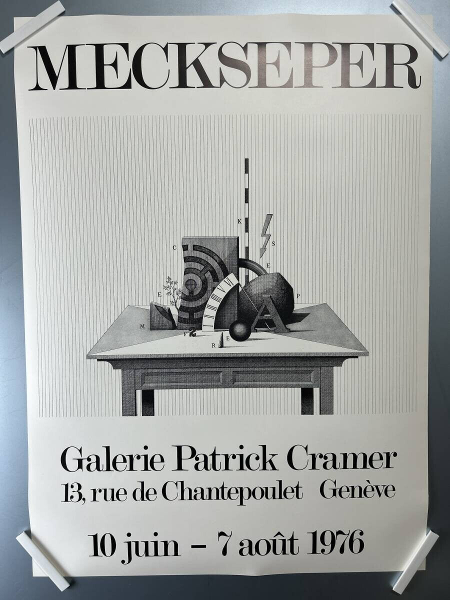 Friedrich Meckseper Galerie Patrick Cramer Poster, Used Condition