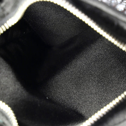 Prada Convertible Open Tote Crystal Embellished Satin Mini