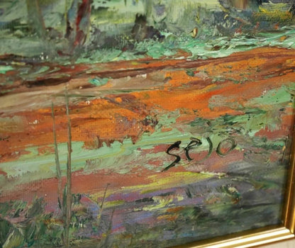 Original Oil Painting Pedro Jose Barcelona Spanish Landscape