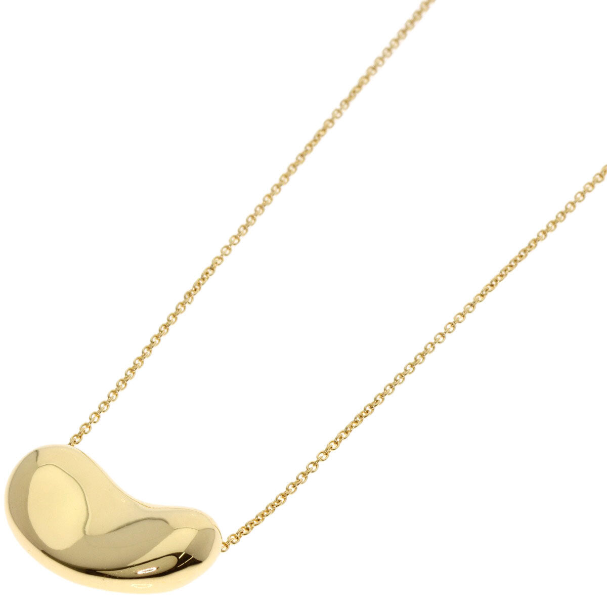 Tiffany&Co. Bean Necklace K18 Yellow Gold Ladies