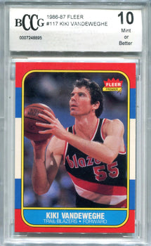 Kiki Vandeweghe 1986-87 Fleer Premier #117 Bccg Nm 10 Card