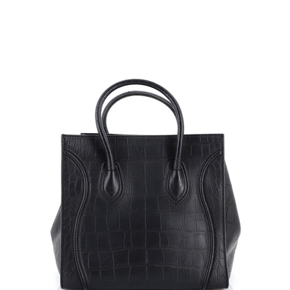 Celine Phantom Bag Crocodile Embossed Leather Medium