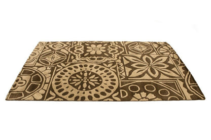 Hand-Tufted Wool Rug Contemporary Pastel Floral