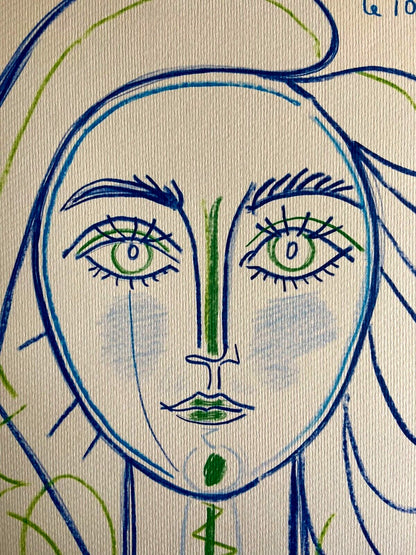Pablo Picasso Lithograph Coa Signed In Pen Numbered By Hand