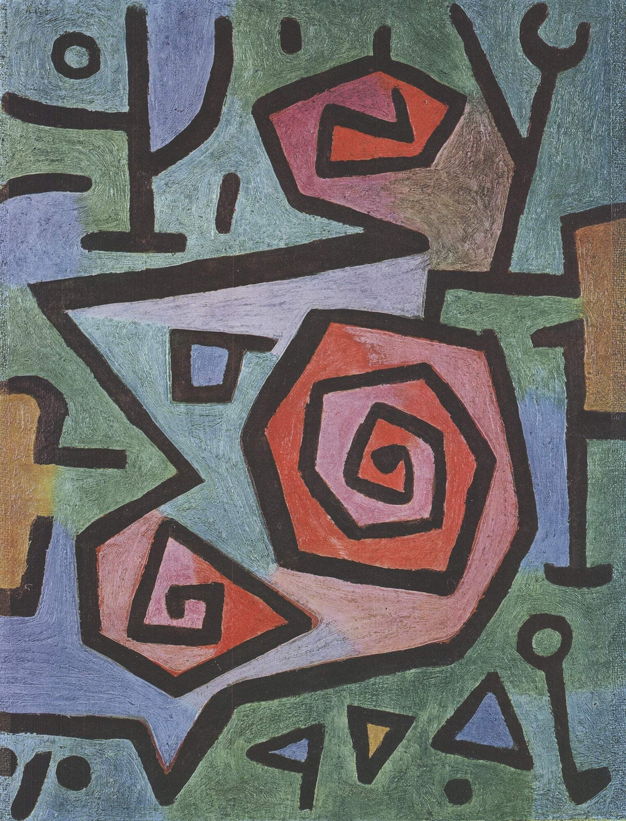 Paul Klee Heroic Roses " Offset Lithograph Modernism