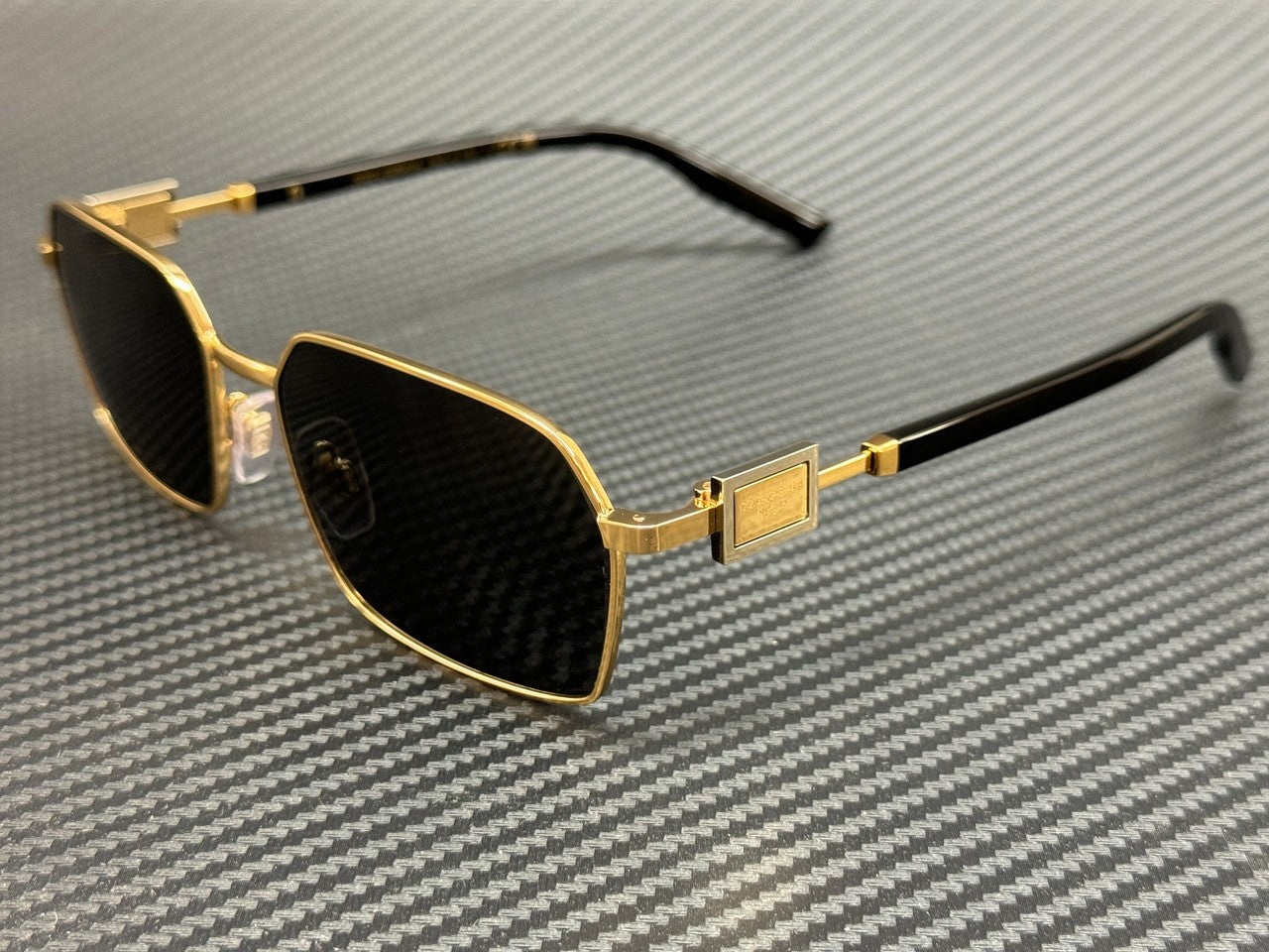 DOLCE & GABBANA DG2316 02 87 Gold Dark Grey Unisex 56 mm Sunglasses