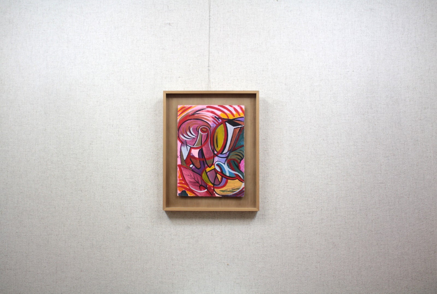 Kelly Detweiler (Usa) Original Acrylic Gouache On Paper Signed Framed Pop Art