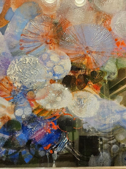 Oil Painting Woman Flowers Daniel Gelis Contemporary Art 80cm