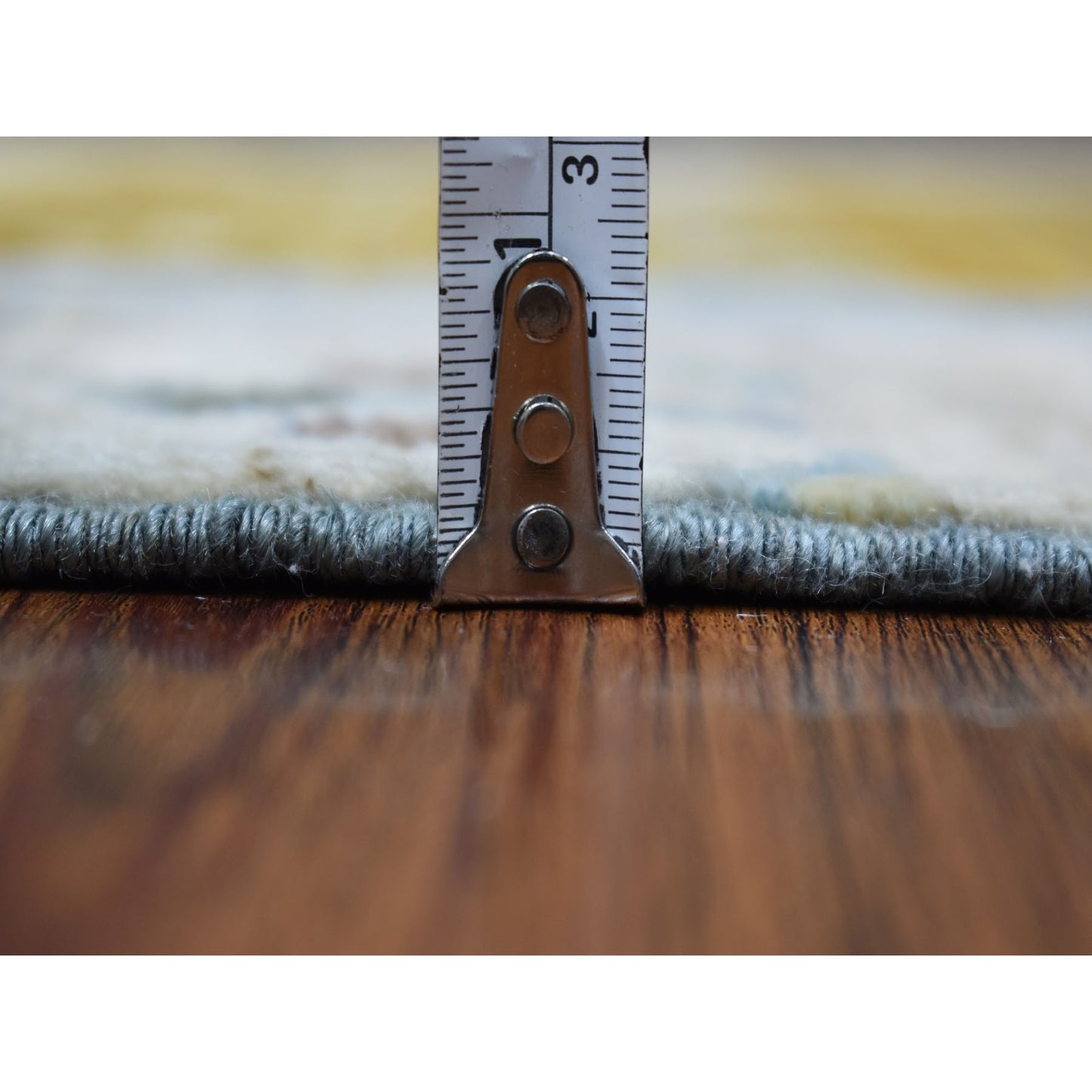 2'7"X9'6"Light Blue Folk Art Kashkuli Gabbeh Wool Hand-Knotted Ethnic Rug