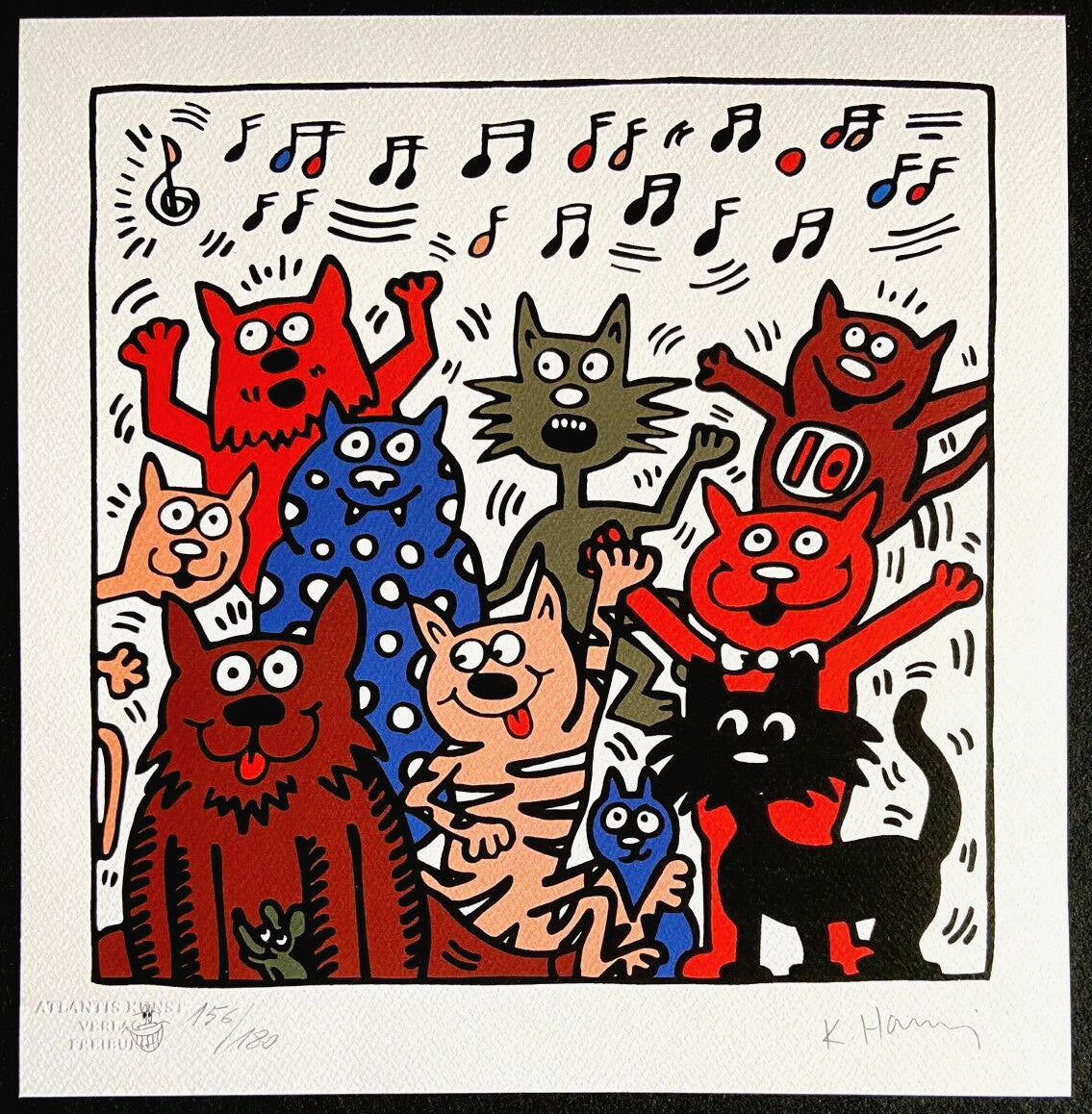 Keith Haring Lithograph Coa Signed In Pen