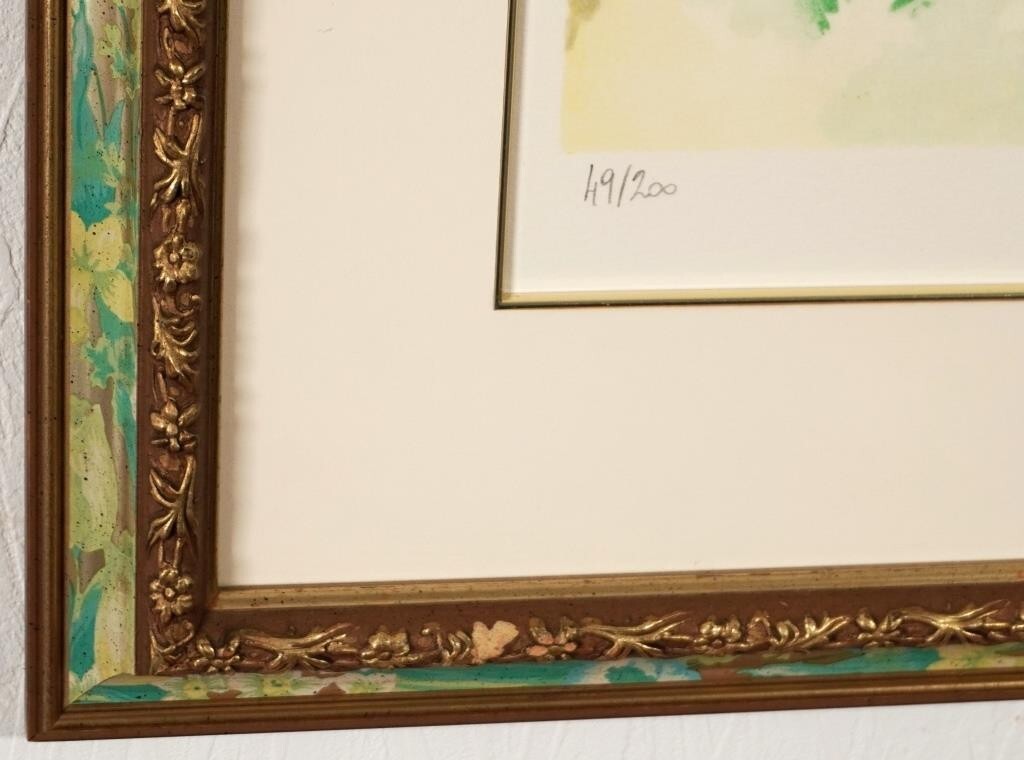 Joyeux - 'Bouquet' Limited Edition Lithograph, Signed, Framed, Authentic