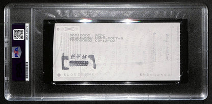 Johnny Unitas Signed 7/31/02 Check Psa/Dna Mint 9