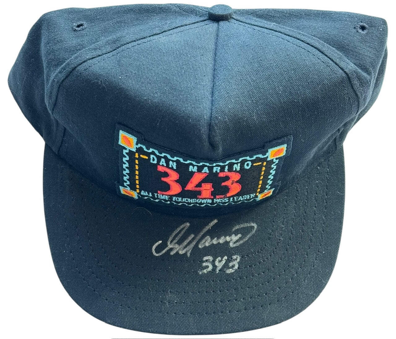 Dan Marino 343 All-Time Touchdown Pass Leader Autographed Hat #266/343 (Uda)