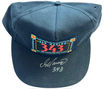 Dan Marino 343 All-Time Touchdown Pass Leader Autographed Hat #266/343 (Uda)