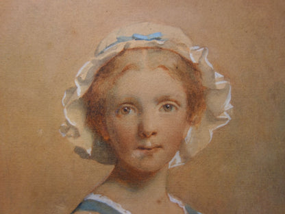 Charles Joshua Chaplin "Young Girl" Original Watercolor With Coa Signed Framed