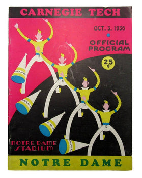October 3, 1936 Carnegie Tech Vs. Notre Dame Ncaa