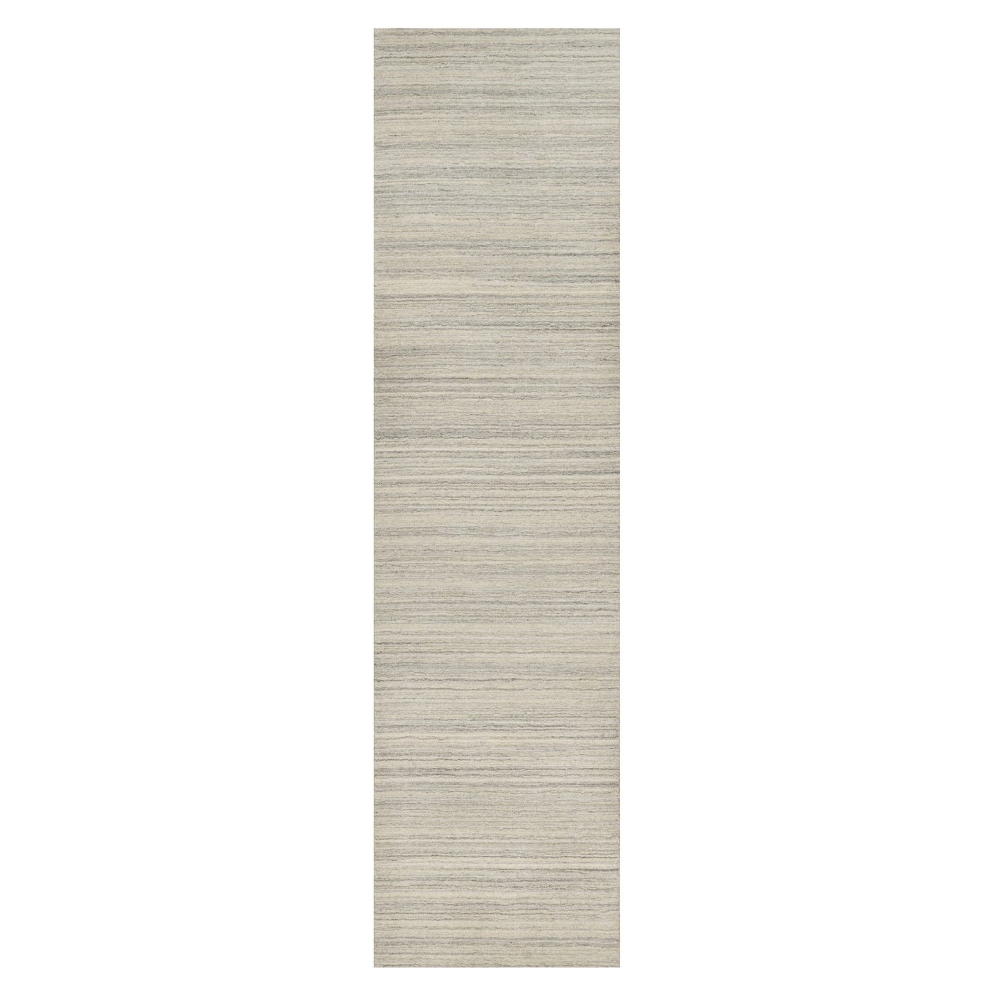 2'6"X10' Beige Plain Modern Design Undyed All Wool Hand Loomed Runner Rug