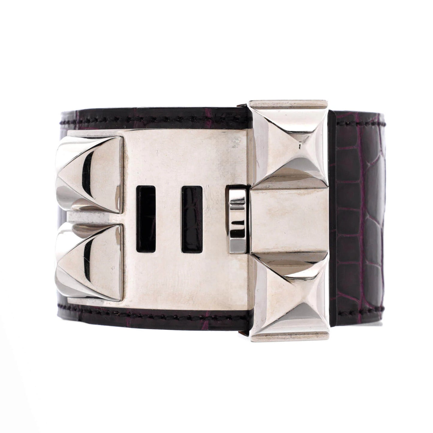 Hermes Collier De Chien Bracelet Alligator