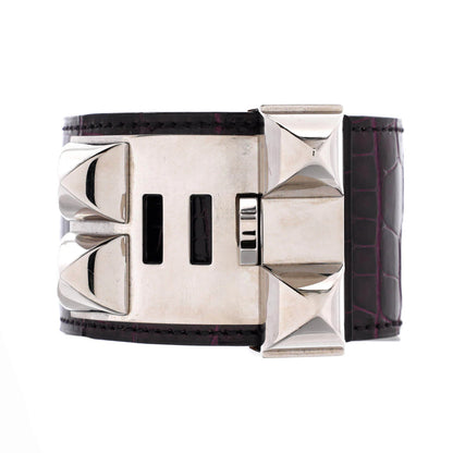 Hermes Collier De Chien Bracelet Alligator