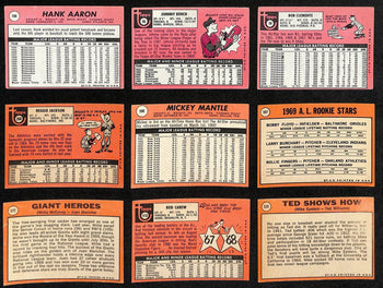 1969 Topps Baseball Card Complete Set (1-664)