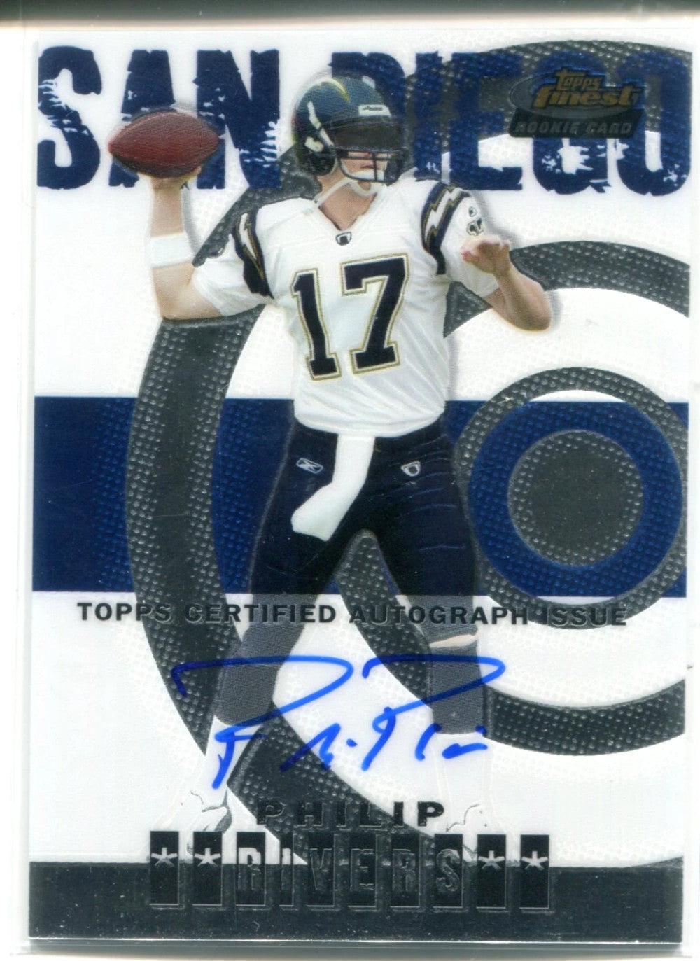Philip Rivers Rookie Card 2004 Autographed Topps Finest