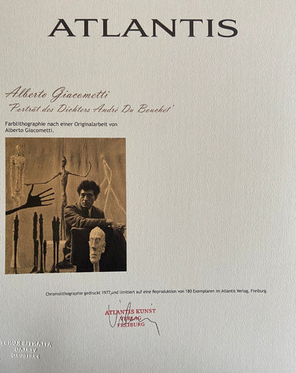 Alberto Giacometti Lithograph Certificated Numbered Coa Signed