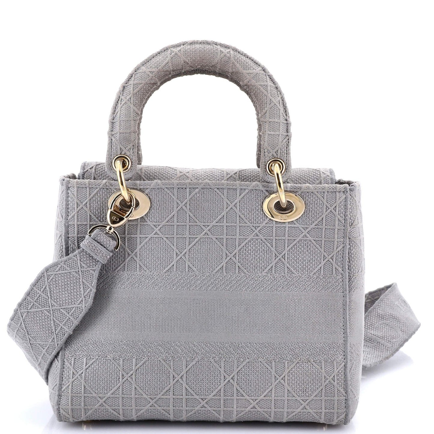 Christian Dior Lady D-Lite Bag Cannage Embroidered Canvas Medium