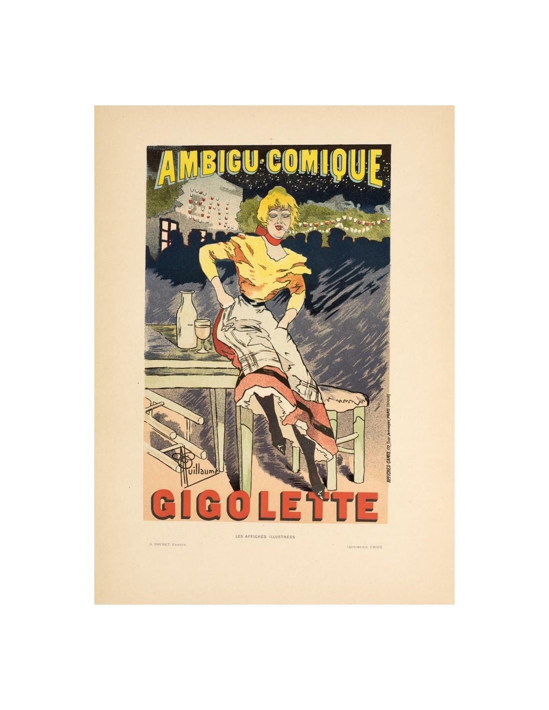 Original Vintage Poster Fleur Ambigu By Guillaume For Affiches Illustrees 1896