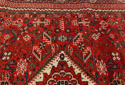 Semi-Antique Wool Oriental Rug 5'9X8'3Tribal Farmhouse Boho Foyer Carpet