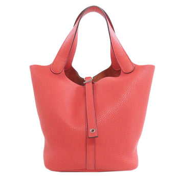 Clemence HERMES Picotin Lock MM SilverHardware Handbag Taurillon