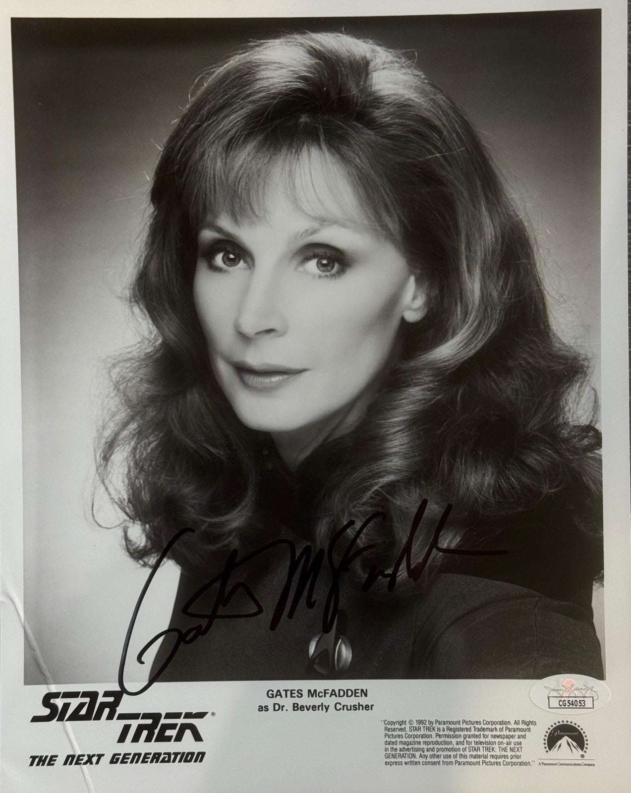 Gates Mcfadden Star Trek The Next Generation Autographed Photo (Jsa)