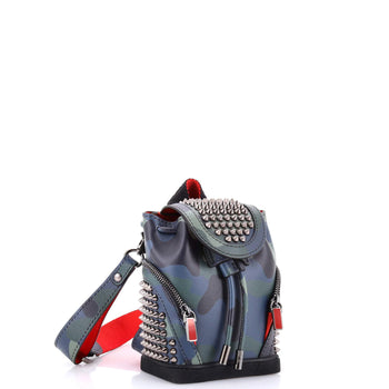 Leather Christian Louboutin Explorafunk Keyring Crossbody Bag Spiked Printed