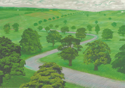 DAVID HOCKNEY Green Valley 19.5" x 24" Offset Lithograph 2008 Pop Art Green Gra