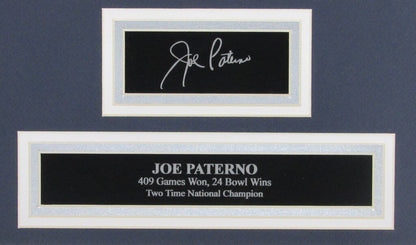 Joe Paterno Psu Framed Tribute W/Laser Engraved