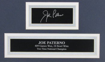 Joe Paterno Psu Framed Tribute W/Laser Engraved