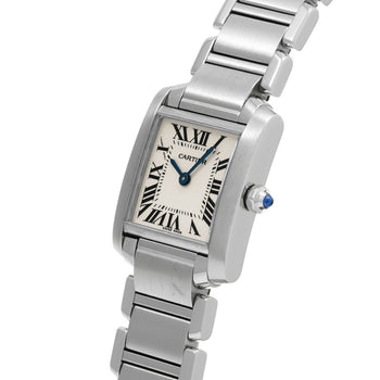Cartier Tank Franaise Sm W51008Q3 Silver Ladies Used Watch #53495