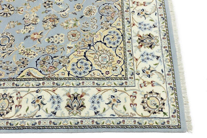 Handmade Indo-Nain Oriental Area Rug Floral