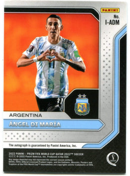 Angel Di Maria Panini Fifa World Cup Qatar International Ink Auto #Iadm Card