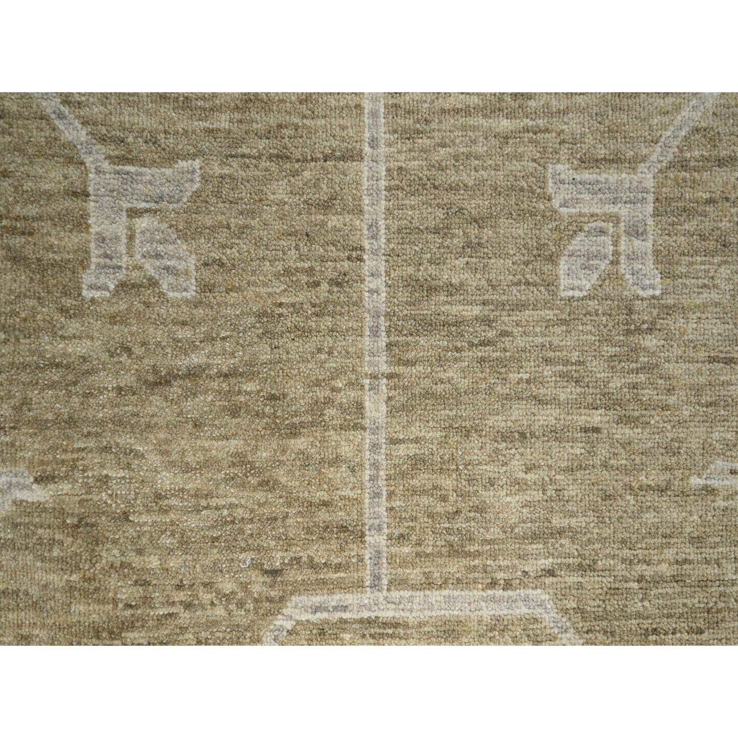 8'1"X10'1" Brown Pomegranate Design Pure Wool Hand Knotted Oriental Rug