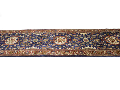 Hand-Knotted Wool Oriental Runner Rug Classic