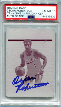 Oscar Robertson 2013 1/1 Magenta Plate Card (Psa Auto Gem Mt 10 )