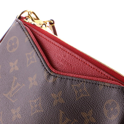 Louis Vuitton Pallas Clutch Monogram Canvas With Leather