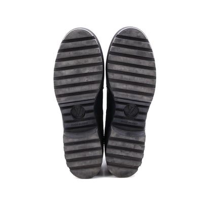 Louis Vuitton Women'S Laureate Platform Desert Boots Suede With Monogram Canvas