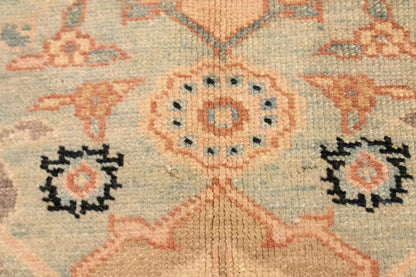 Distressed Ziegler Tribal Floral Rug Hand-Knotted