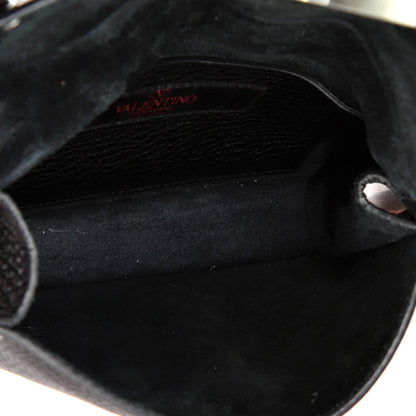 Valentino Garavani Rolling Rockstud Flip Lock Flap Bag Leather With Cabochons