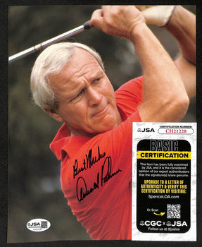Arnold Palmer Signed/Inscribed 8X10 Photo Pga Masters Champ Jsa 198836