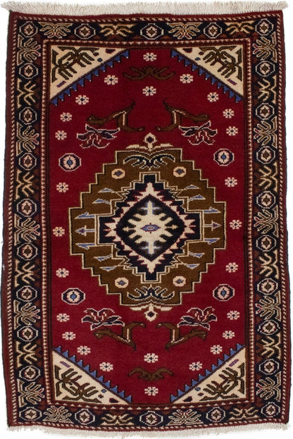 Hand-Knotted Geometric Tribal Oriental Area Rug