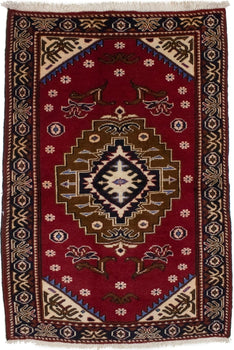Hand-Knotted Geometric Tribal Oriental Area Rug