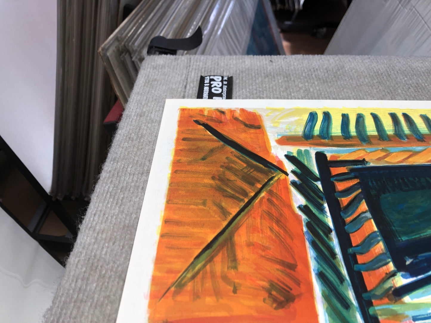Pablo Picasso Cote D'Azur " Lithograph Cubism Blue, Orange, Yell