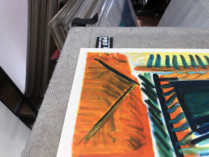 Pablo Picasso Cote D'Azur " Lithograph Cubism Blue, Orange, Yell